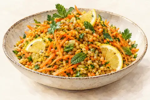 Dessin gastronomique : Salade de Madras, carotte et citron
