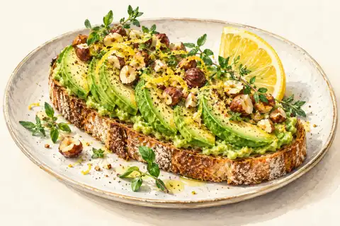 Dessin gastronomique : Tartines d’avocat, citron et L’Écureuil