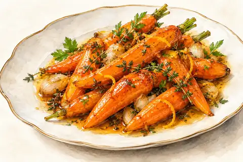 Dessin gastronomique : Carottes glacées au Niglo